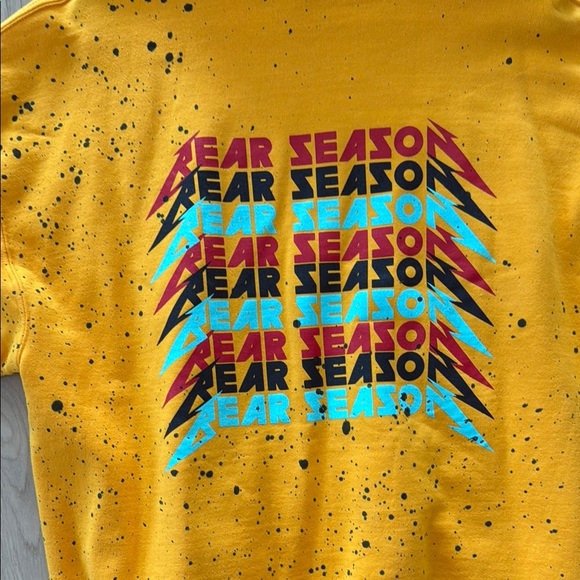 Yellow King Saladeen Bear Season Graphic Hoodie | L - Picture 9 of 9
